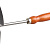 GRINDA 270 мм, 3 зубца, нержавеющая сталь, сердцевидное лезвие, деревянная ручка, садовая мотыжка (8-421139)