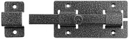 ЗД-06, для дверей, 60 х 115 мм, усиленная, квадратный засов, цвет серебро, накладная задвижка (37786-6)