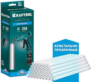 KRAFTOOL Cristal, 11 х 250 мм, 40 шт, кристально прозрачные, клеевые стержни (06846-40)