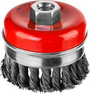 MIRAX 80 мм, жгутированная стальная проволока 0.5 мм, чашечная щетка-крацовка для УШМ (35144-080)