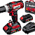 ЗУБР С1-18, 18 В, 40 Н·м, 2 АКБ (2 А·ч), дрель-шуруповерт, кейс (ДШЛ-185-22)