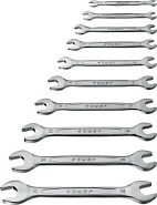 ЗУБР 10 шт, 6 - 24 мм, набор рожковых гаечных ключей, Профессионал (27010-H10)