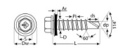 ЗУБР СКМ 5009, 25 х 5.5 мм, неб.-голуб., 420 шт, кровельный саморез (4-300315-55-025-5009)