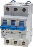 СВЕТОЗАР  3-полюсный,25 A "C" откл. сп., 6 кА, 400 В, Автоматический выключатель (SV-49063-25-C)
