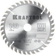 KRAFTOOL Precision, 140 х 20 мм, 36Т, пильный диск по дереву (36952-140-20)