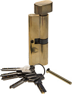 ЗУБР  90 мм, цвет хром, 6-PIN, тип ключ-защелка, цилиндровый механизм (52107-90-2)