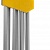 Ключи имбусовые HEX 1,5-10мм  длинные, Cr-V, сатинированное покрытие, 9 пред.