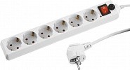 Фильтр сетевой.  Защита от перегрузки . 6 гнезд. 3 метра. 10 ампер., STAYER, MASTER, 55067-3