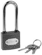 ЗУБР 38 мм, металлический корпус, удлиненная дужка, навесной замок (3712-38-1)