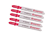 Пилки для лобзика по металлу T118G, 5 шт, 76х50мм, шаг зуба 0,8мм, тонкий прямой рез, HSS, БОЕКОМПЛЕКТ