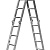 СИБИН ЛТ-44, 4 x 4 ступени, алюминиевая, четырехсекционная лестница-трансформер (38852)