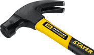 STAYER Hercules-M, 450 г, молоток-гвоздодёр столярный с фиберглассовой рукояткой, Professional (2027-450)