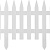 GRINDA Классика, 28 х 300 см, белый, 7 секций, декоративный забор (422201-W)