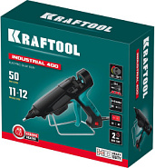 KRAFTOOL Industrial 400, d 11 - 12 мм, 50 г/мин, 130 - 230°C, электрический термоклеевой пистолет (06843-300-12)