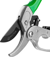 РОСТОК PC-33, 200 мм, углеродистая сталь, храповый механизм, с эфесом, с алюминиевыми рукоятками, покрытие ПВХ, контактный секатор (423008)