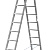 СИБИН 11 ступеней, со стабилизатором, алюминиевая, двухсекционная лестница (38823-11)