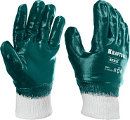 KRAFTOOL HYKRAFT, L(9), с манжетой, нитриловое покрытие, максимальная защита от нефтепродуктов, износостойкие, особопрочные перчатки (11289-L)