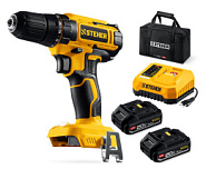 STEHER 20 В, 40 Н·м, 2 АКБ LMS (2 А·ч), дрель-шуруповерт, сумка (CD-40-22)