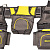 KRAFTOOL 2 петли для крепления молотка и рулетки, пояс монтажника с 20 карманами и 2 подвесными подсумками (38742)