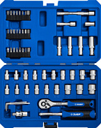 ЗУБР А-57, 57 предм., (1/4″), универсальный набор инструмента, Профессионал (27671-H57)