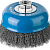 ЗУБР 125 мм, витая, стальная проволока 0.3 мм, чашечная щетка-крацовка для УШМ, Профессионал (35261-125)