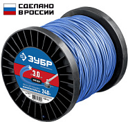 ЗУБР ЗВЕЗДА, 3.0 мм, 240 м, леска для триммера, Профессионал (71025-3.0)