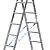 СИБИН 7 ступеней, со стабилизатором, алюминиевая, двухсекционная лестница (38823-07)