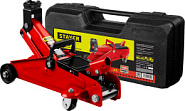 STAYER R-22 RED FORCE, в кейсе, 2 т, 125 - 320 мм, подкатной домкрат для легковых а/м, Professional (43152-2-K)