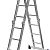 СИБИН ЛТ-43, 4 x 3 ступени, алюминиевая, четырехсекционная лестница-трансформер (38851)