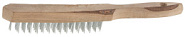 ТЕВТОН 4 ряда, деревянная рукоятка, стальная, щетка проволочная (3503-4)