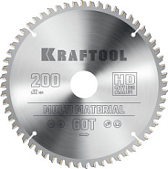 KRAFTOOL Multi Material, 200 х 32 мм, 60Т, пильный диск по алюминию (36953-200-32)