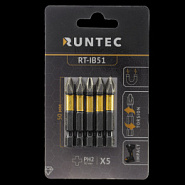 RUNTEC RT-IB51 Бита ударная RUNTEC Diamond Coating H6.35 50мм PH2 5шт.