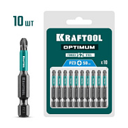 KRAFTOOL Optimum PZ3, 50 мм, 10 шт, биты (26124-3-50-10)