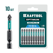 KRAFTOOL Optimum PZ2, 50 мм, 10 шт, биты (26124-2-50-10)