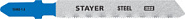 STAYER T118A, 2 шт, 50 мм / 1.2 мм, T-хвост., HSS сталь, по металлу толщиной 1.5-2 мм, полотна для лобзика, Professional (15993-1.4)