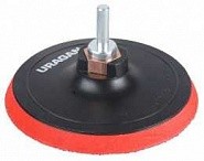Тарелка опорная URAGAN пластиковая мягкая для УШМ и дрели под круг на липучке, d 125 мм, М14 / шпилька d 8 мм