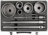ЗУБР d 33, 68 мм, Alu кейс, набор коронок по бетону с оснасткой, Профессионал (29185-H10)